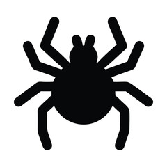 Obraz premium Black and white simple spider illustration. Vector illustration