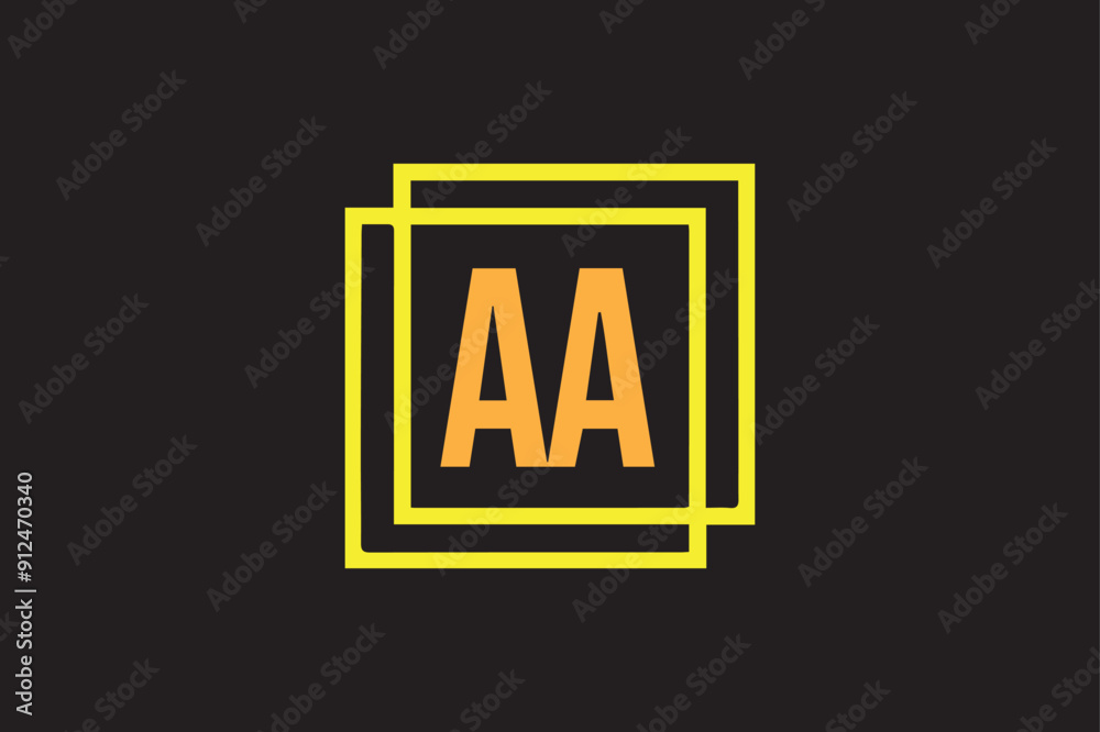 Fototapete aa letter logo design icon template elements colorful alphabet collection type characters logo type.