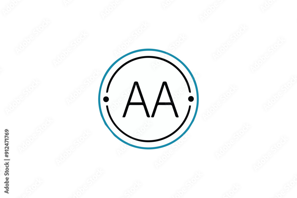 Fototapete aa letter logo design icon template elements colorful alphabet collection type characters logo type.