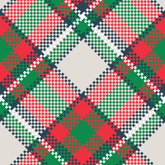 Tartan Plaid Seamless Pattern. Checkerboard Pattern. Template for Design Ornament. Seamless Fabric Texture. Vector Illustration