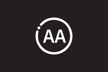 Fototapeta premium AA letter logo design icon template elements colorful alphabet collection type characters logo type. 