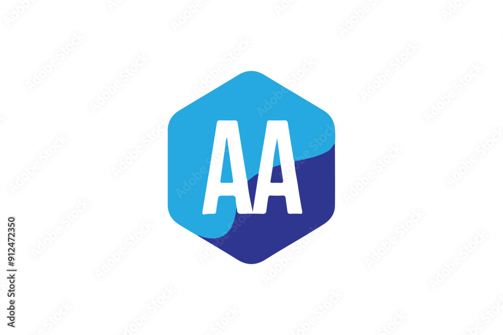 Fototapete aa letter logo design icon template elements colorful alphabet collection type characters logo type.