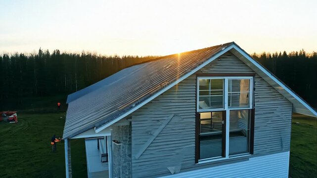 Sunset View from a Cabin