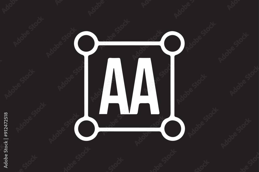 Fototapete aa letter logo design icon template elements colorful alphabet collection type characters logo type.