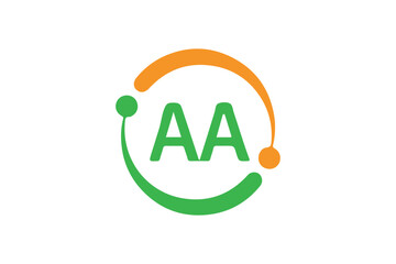 AA letter  logo design icon template elements colorful alphabet collection type characters logo type. 