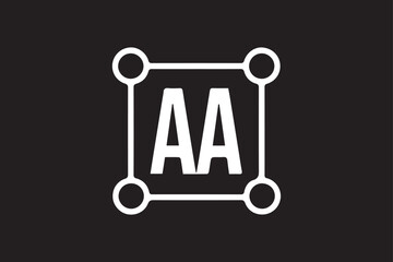 AA letter  logo design icon template elements colorful alphabet collection type characters logo type. 