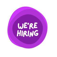 we are hiring sticker