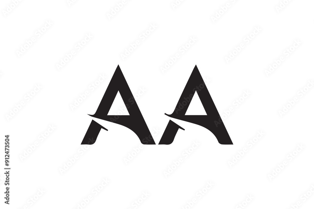 Fototapete aa letter logo design icon template elements colorful alphabet collection type characters logo type.