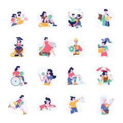 Fototapeta premium Latest Pack of Insurance Policies Flat Illustrations