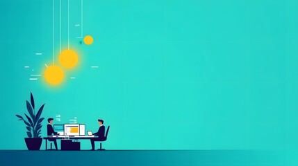 Expert Software Development Team Leading Complex Projects - Flat Design Illustration with Copy Space for Text