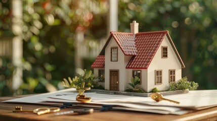 The house model and keys