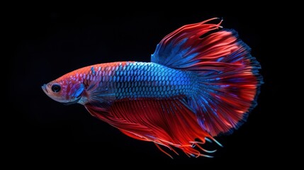 Fototapeta premium Vibrant Siamese Fighting Fish