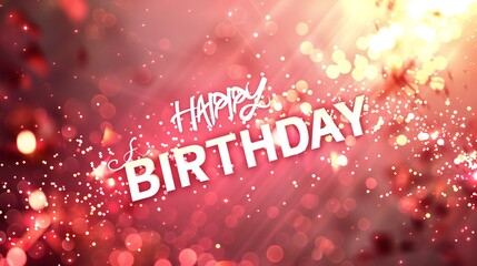 Bold and eye-catching "HAPPY BIRTHDAY" text set against a crisp white backdrop, capturing the essence of a special day.