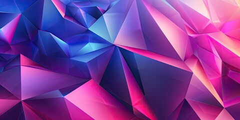 Obraz premium Abstract geometric background in pink and blue.