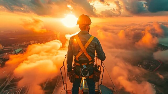 Construction workers stand tall