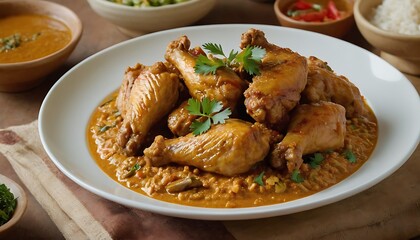 Tasty butter chicken curry dish from Indian cuisine