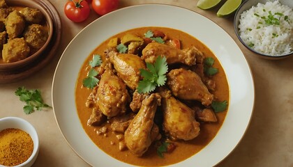 Tasty butter chicken curry dish from Indian cuisine
