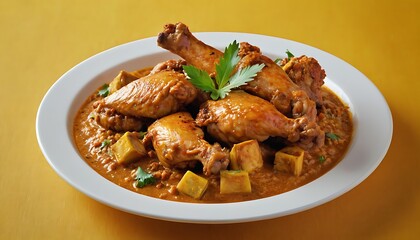 Tasty butter chicken curry dish from Indian cuisine