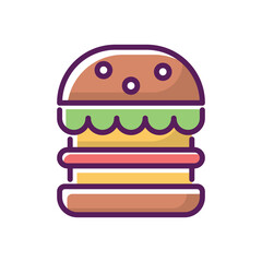  Burger vector icon