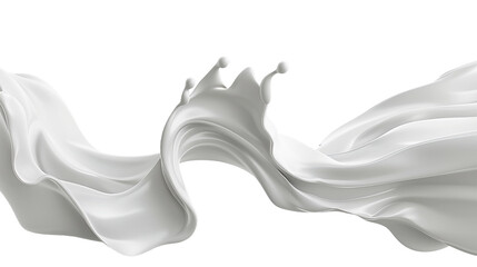 Abstract White Liquid Splash.