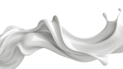 Abstract white liquid splash.