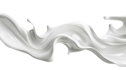 Abstract White Liquid Swirl.