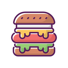  Burger vector icon