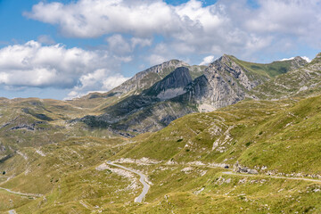 Majestic summer day in the Durmitor National park. Village Zabljak, Montenegro, Balkans, Europe. Scenic image of popular travel destination. Discover the beauty of earth. Hiking nature destination