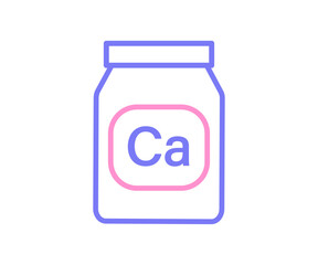 Calcium Minerals Element Vector Icon Supplement