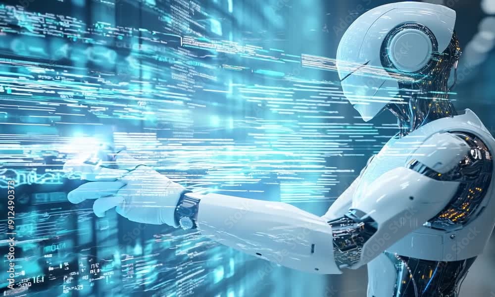 Poster Robot interacting with digital code