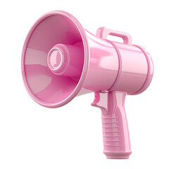  3D render style cute megaphone isolated on a transparent background
