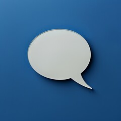 blank speech bubble on a dark blue background