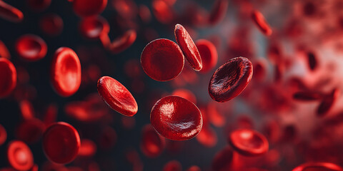 Close-up of red blood cells, emphasizing the complexity of human biology and the intricacies of medical science