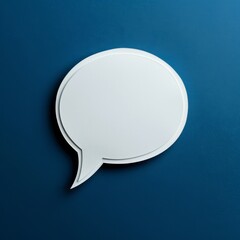 blank speech bubble on a dark blue background