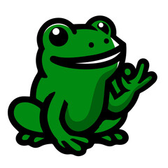 Moscot silhouette of frog