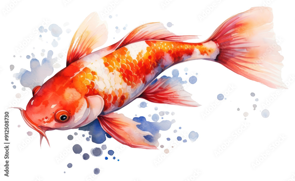 Sticker png animal fish carp koi.