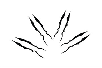 Ripping Monster Claws Vector Illustration.