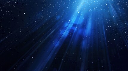 Fototapeta premium Starry Night Sky with Light Rays