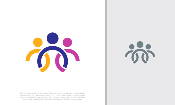 Global Community Logo Icon Elements Template. Community human Logo template vector. Community health care. Abstract Community logo. Human Resources Consulting Company.