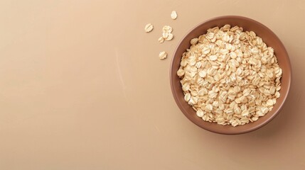 national oatmeal day background concept with copy space