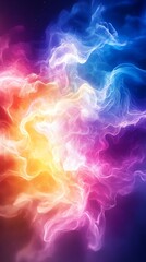 Obraz premium A breathtaking aerial view of a vibrant landscape where artistic movements intertwine with futuristic space exploration