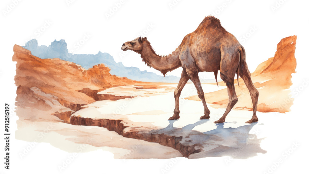 Sticker PNG Animal mammal camel wildlife.