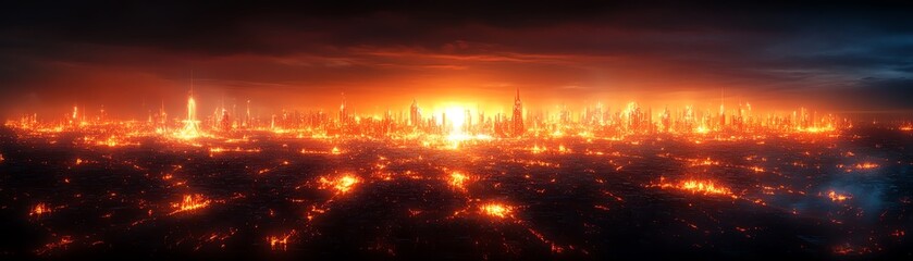 Naklejka premium A high-angle view of a fantastical city