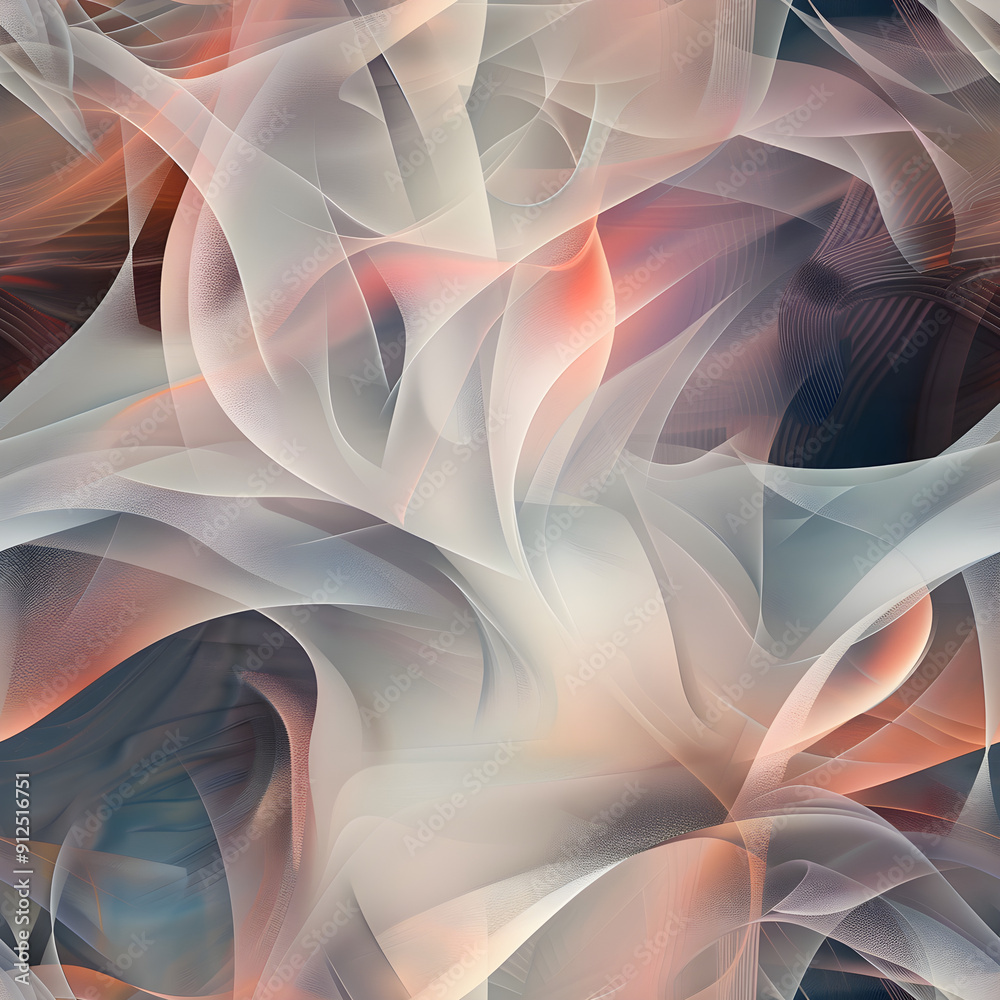 Aufkleber Abstract pattern of flowing lines creating a dynamic and elegant design