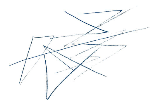 Blue pencil lines on transparent background.