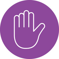 Obraz premium Hold On line circle icon