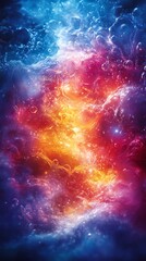 Obraz premium A vibrant panoramic mural showcasing a fantasy world merging with psychological concepts