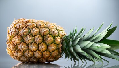 Juicy Pineapple - Showing the full fruit with leaves.