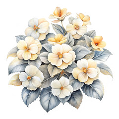 Watercolor botanical flowers,PNG ideal for use in design projects, prints, card design, invitations and other artwork