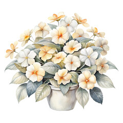 Obraz premium Watercolor botanical flowers,PNG ideal for use in design projects, prints, card design, invitations and other artwork